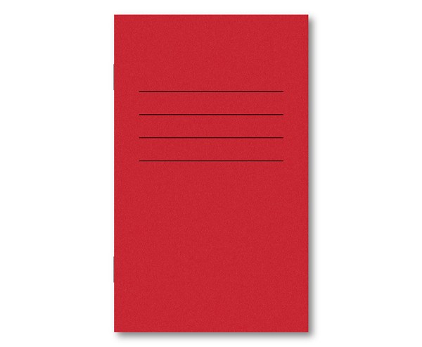 Picture of 165mm x 101mm 6mm Ruled with Centre Margin 48 Page Red - Pack 100