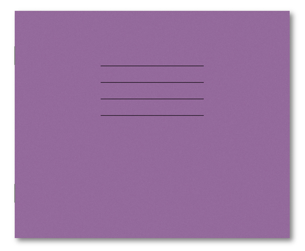 Picture of 165mm x 200mm 4/16mm Ruled 40 Page Purple Handwriting Book - Pack 100