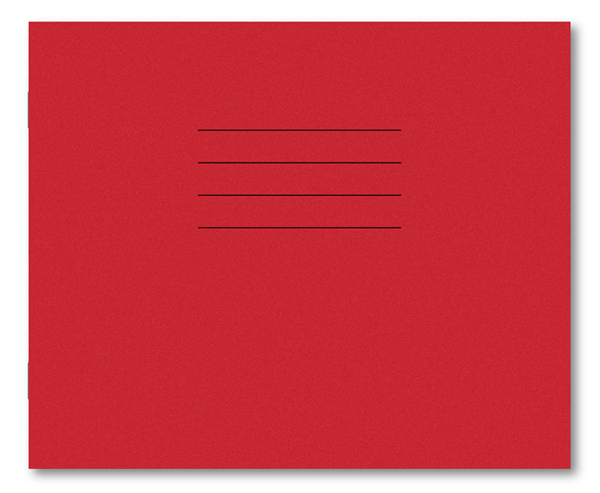 Picture of 165mm x 200mm 6/21mm Ruled 40 Page Red Handwriting Book - Pack 100