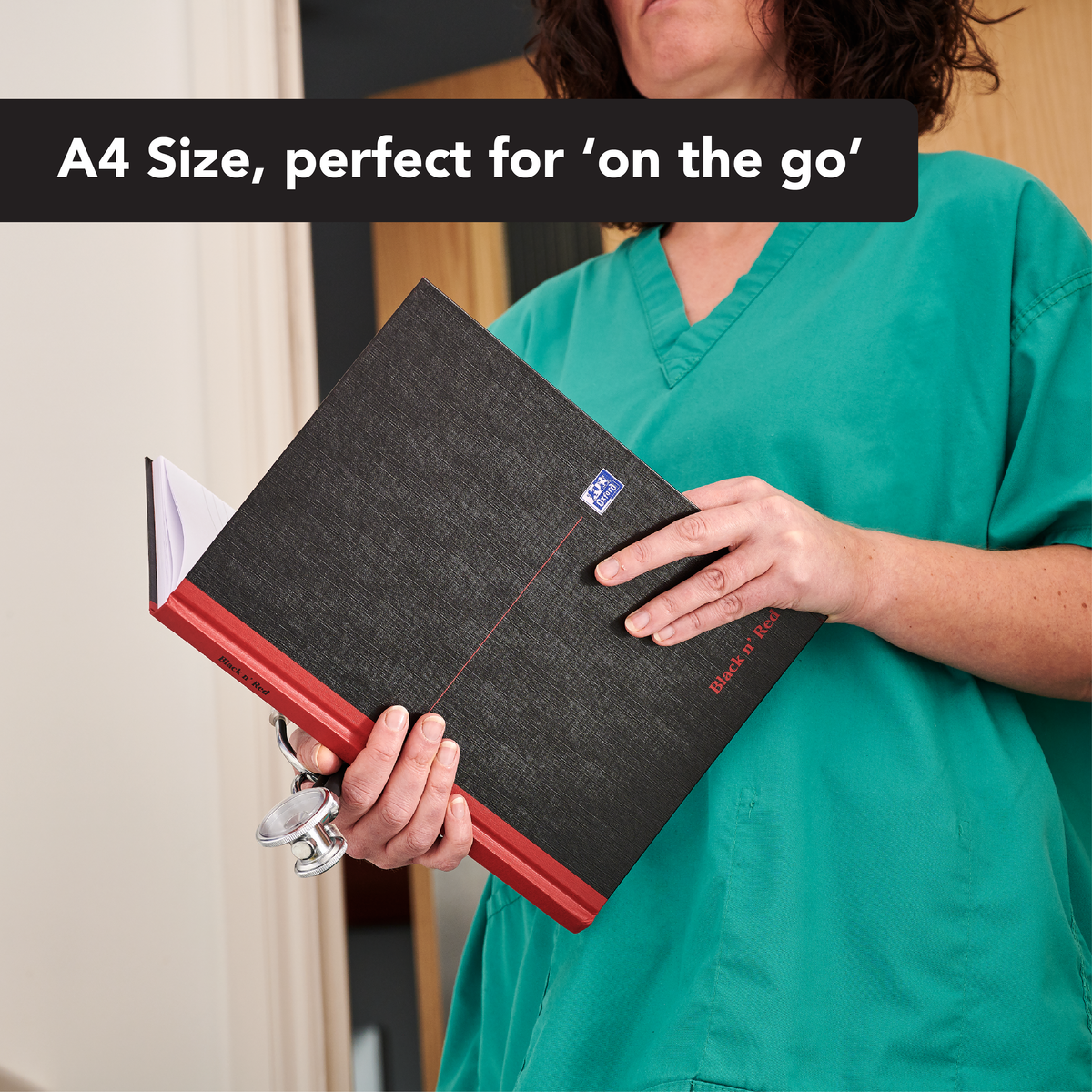 Black n' Red A4 Casebound Hardback Notebook - Pack of 5