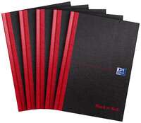 Black n' Red A5 Casebound Hardback Notebook - Pack of 5