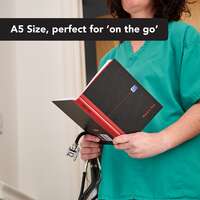 Black n' Red A5 Casebound Hardback Notebook - Pack of 5
