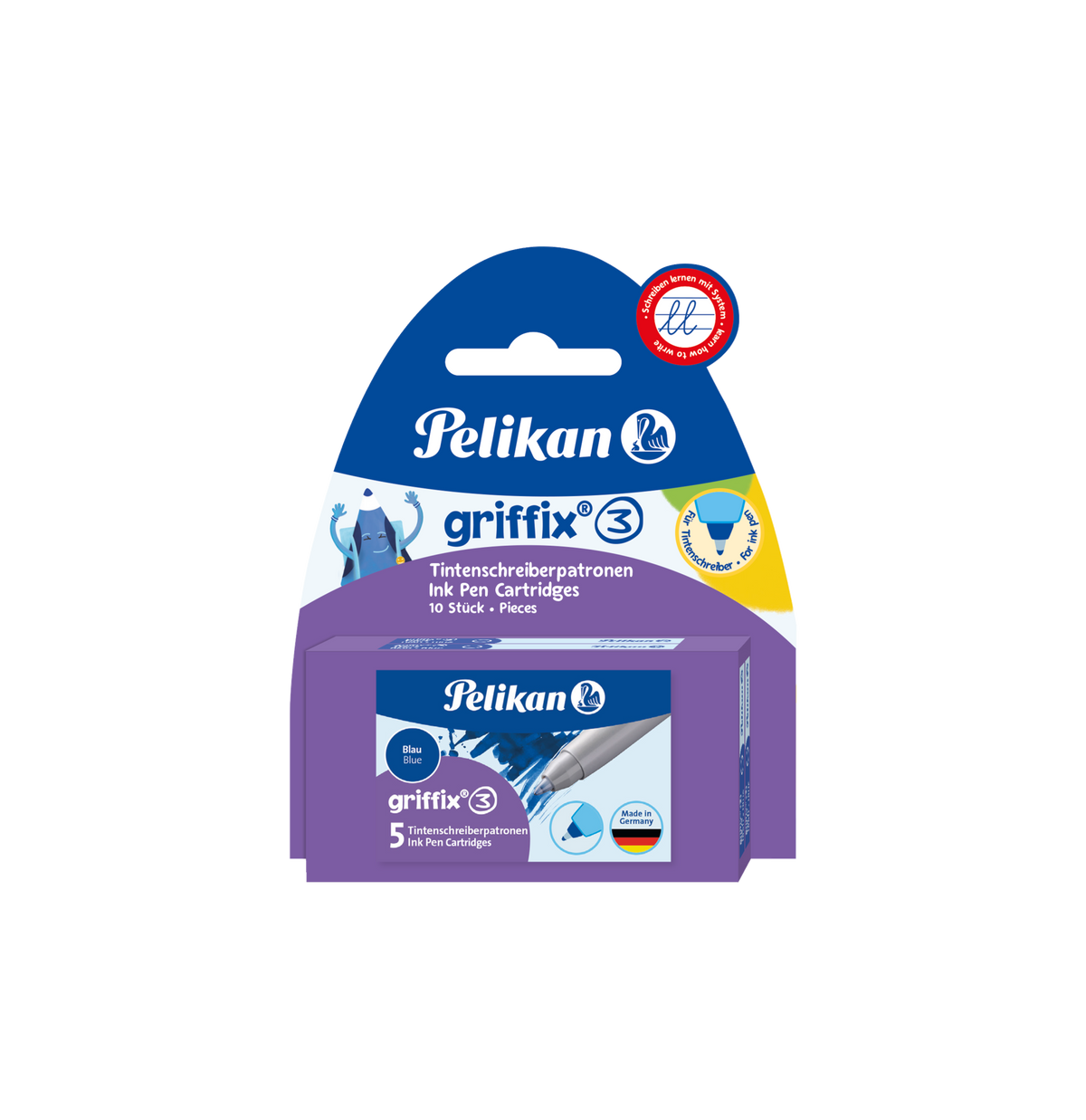 Pelikan Griffix Ink Pen Cartridges - pack of 10