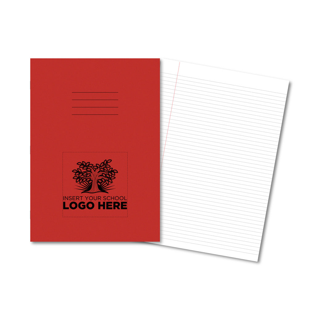 Manila School Exercise Book A4 6mm Ruled &amp; Margin - Personalised