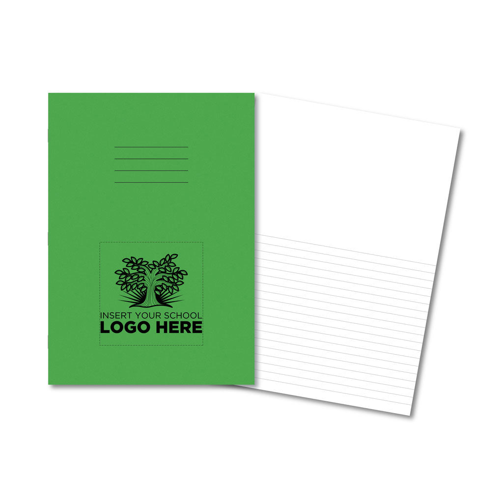 Manila School Exercise Book A4 8mm Ruled Bottom/Plain Top  - Personalised