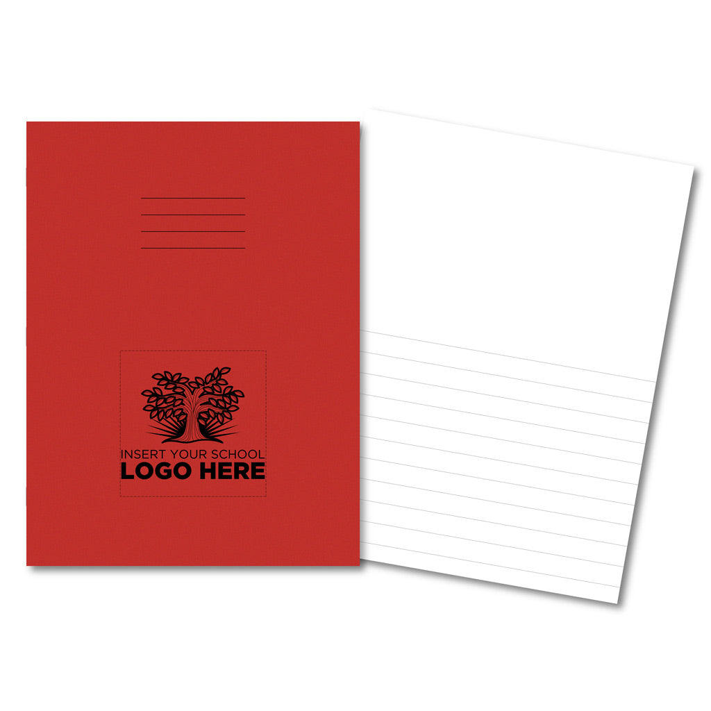 Manila School Exercise Book A4-plus 15mm Ruled Bottom/Plain Top - Personalised