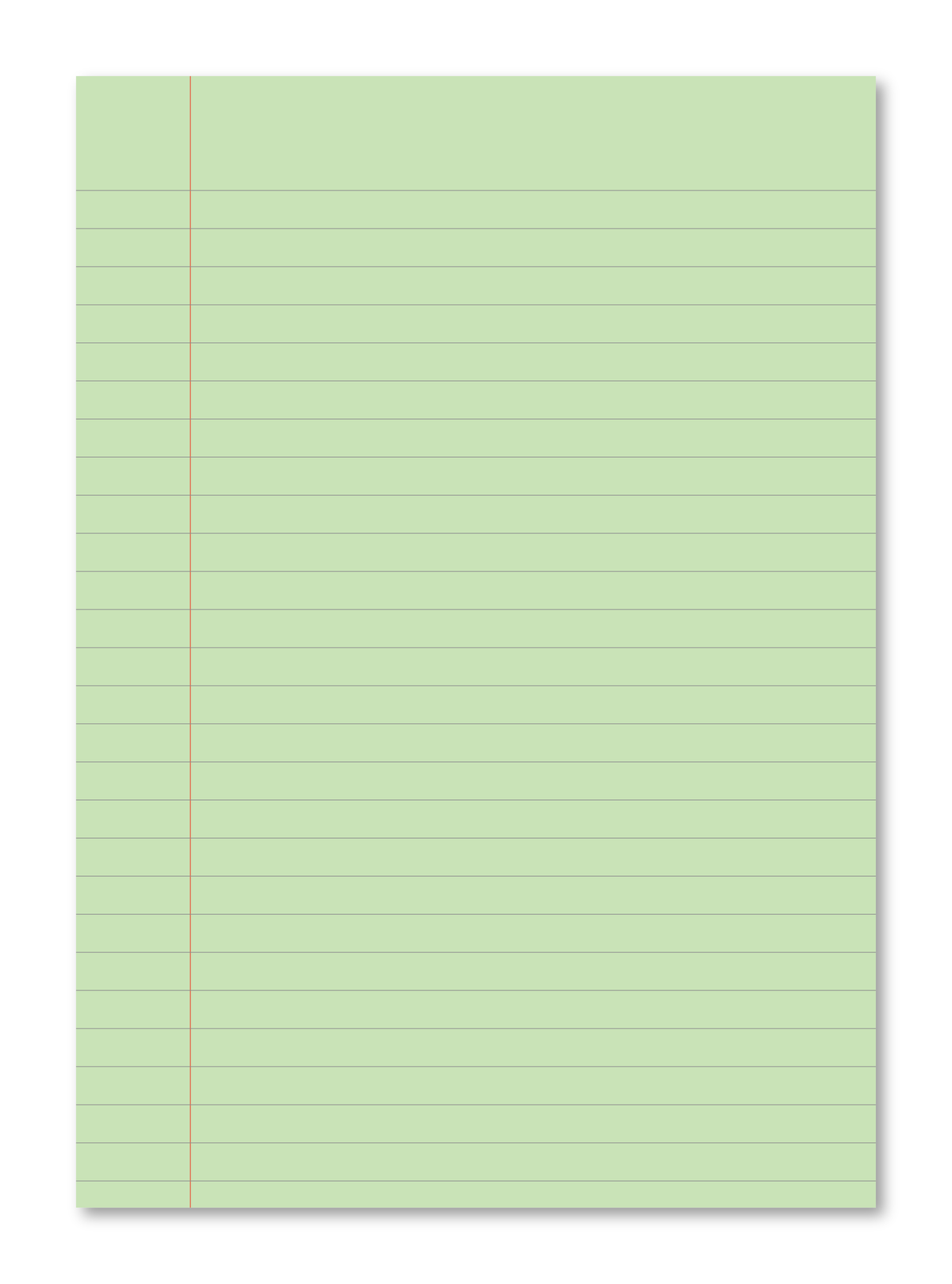 Manila School Exercise Book A4 10mm Ruled & Margin Green Tinted Paper - Personalised (Pack of 10)