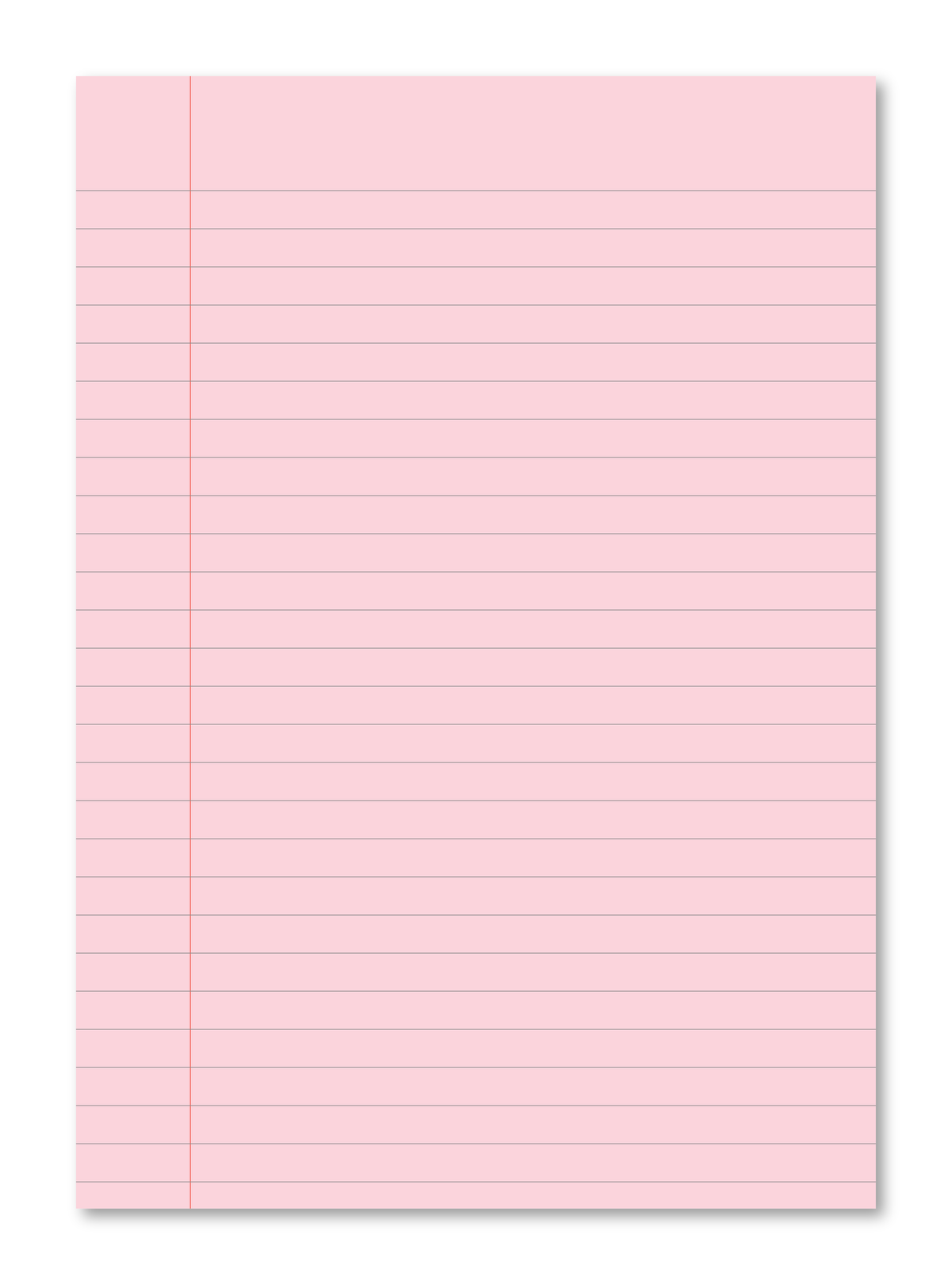 Manila School Exercise Book A4 10mm Ruled & Margin Pink Tinted Paper - Personalised (Pack of 10)