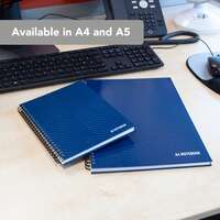 Summit A4 Hardback Wirebound Notebook - Pack of 5