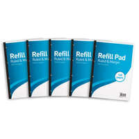 Summit A4 Ruled and Margin Refill Pad - Pack of 5