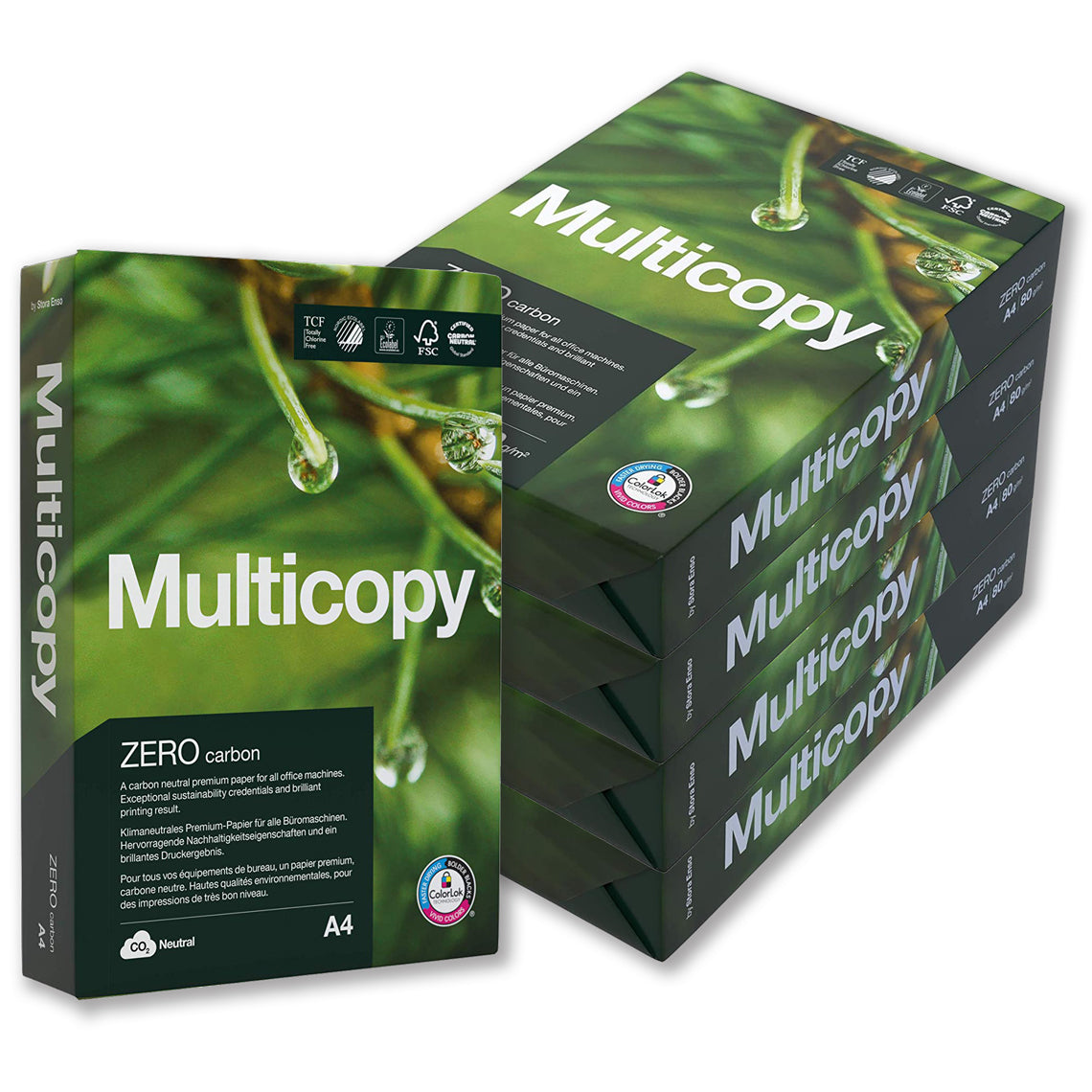 Multicopy Zero A4 80gsm Photocopier Paper - 5 ream box