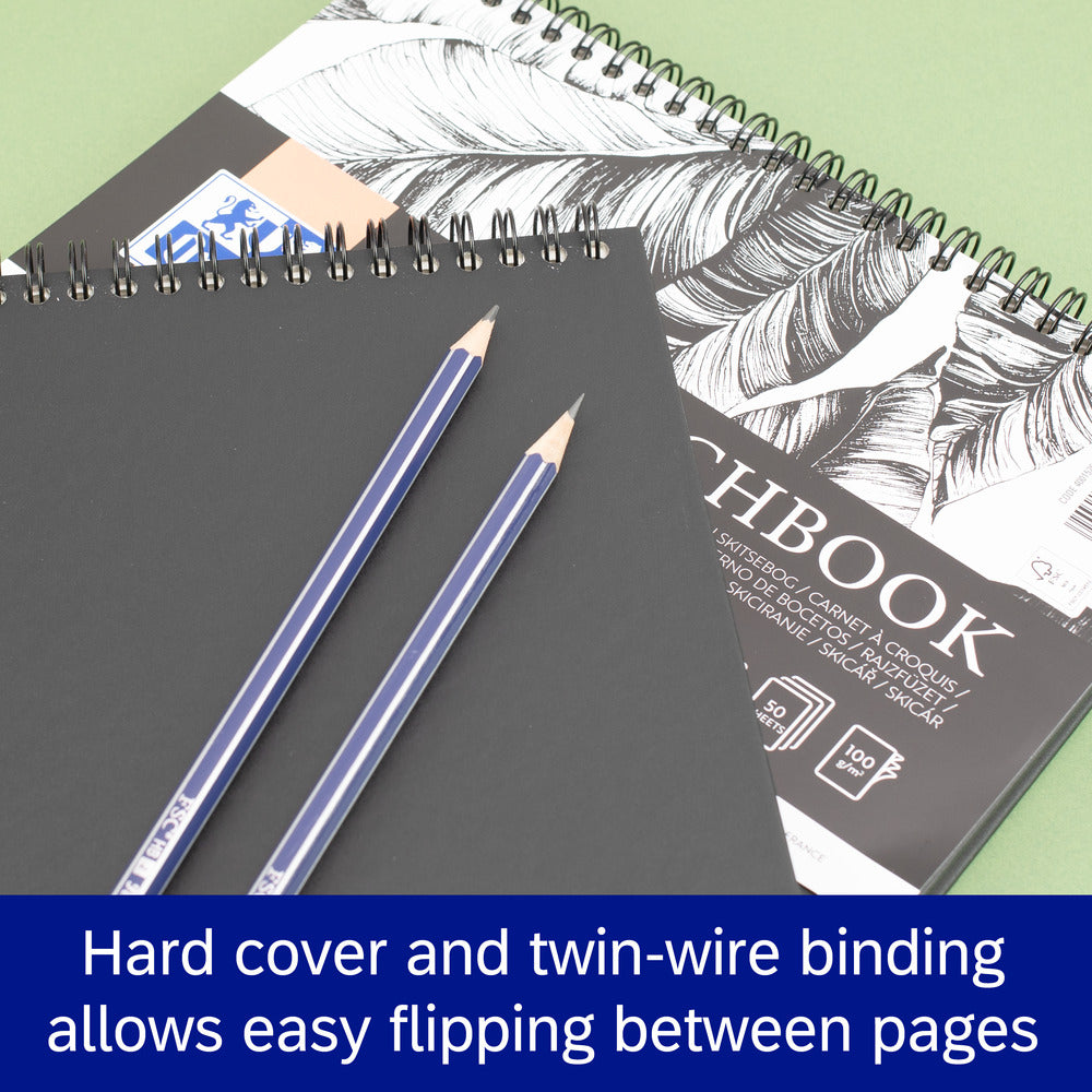 Oxford Spiral Bound A4 Hardcover Sketchbook - Pack of 5