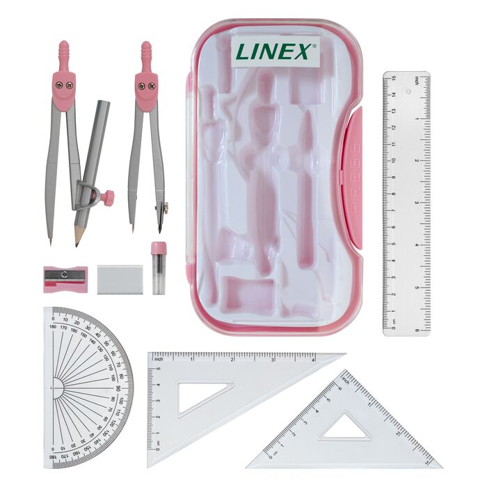 Geometry Point Set Pink Geometry Set - Pack of 70 - Exercise Books
