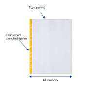 A4 Clear Plastic Punched Pockets - Packs of 100