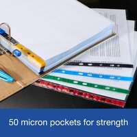 A4 Clear Plastic Punched Pockets - Packs of 100