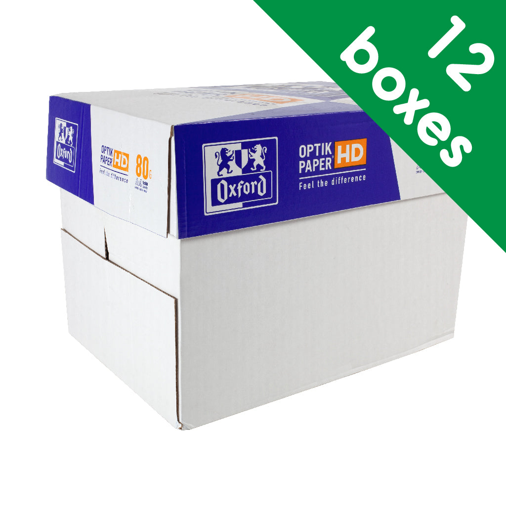 Oxford 80gsm A4 Photocopier Paper - 12 box discount