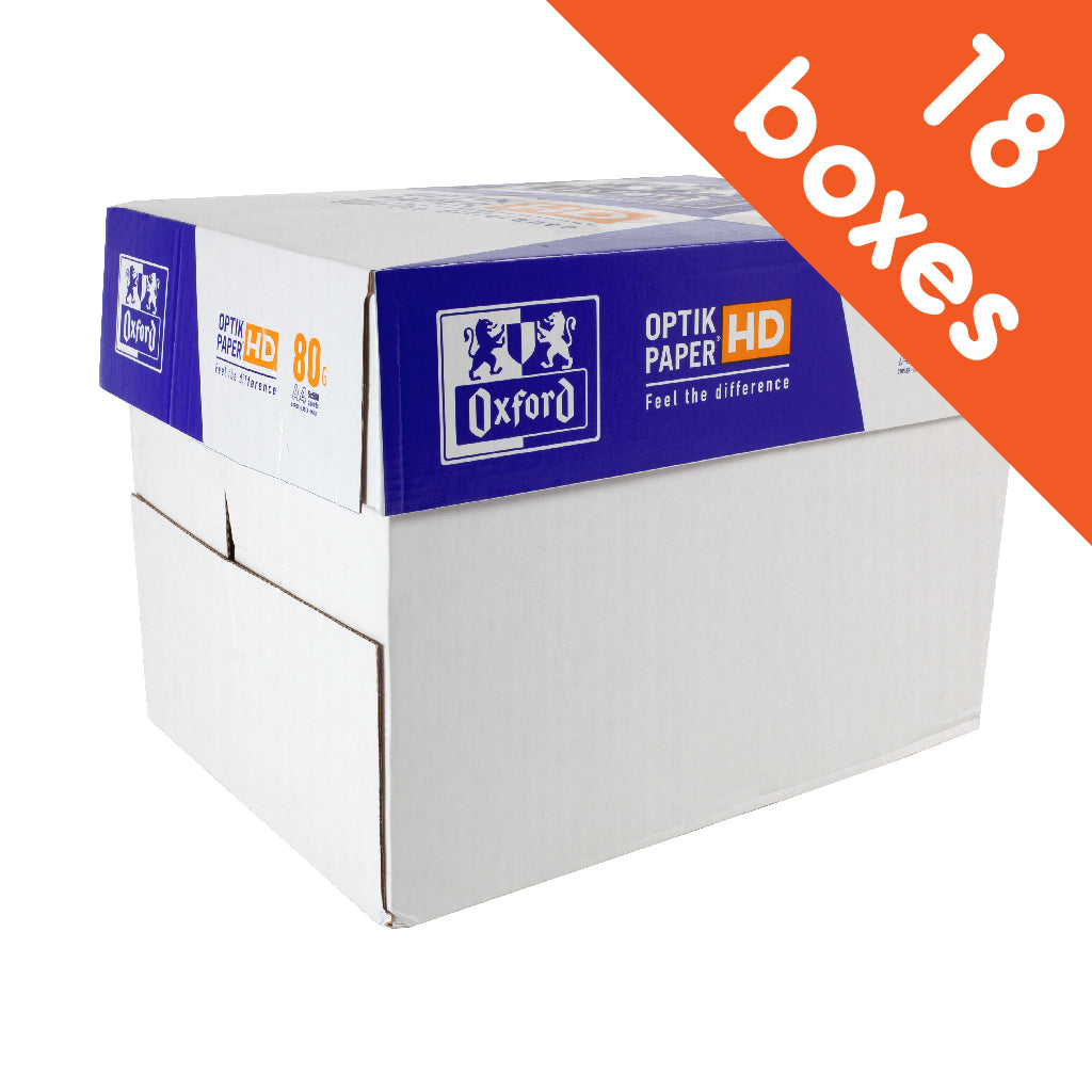 Oxford 80gsm A4 Photocopier Paper - 18 box discount