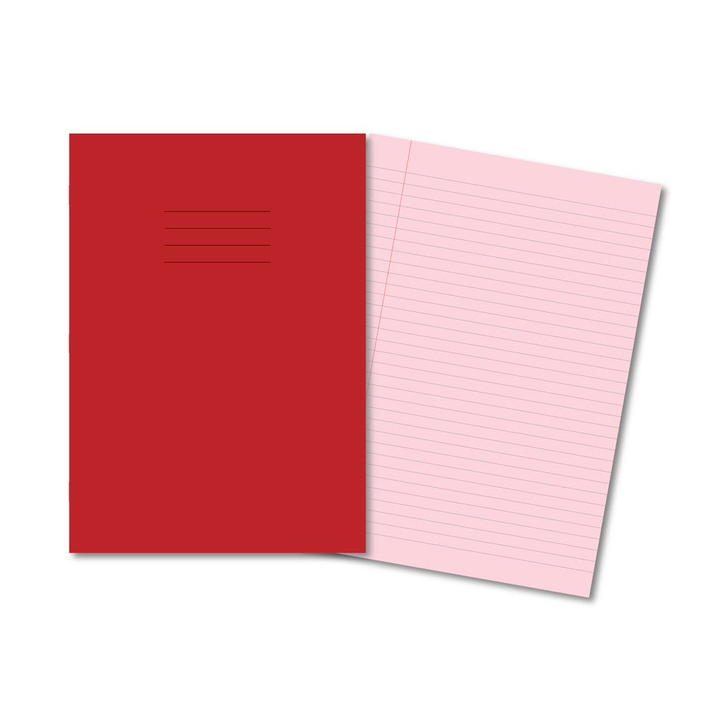 Manila School Exercise Book A4 8mm Ruled & Margin Pink Tinted Paper ...