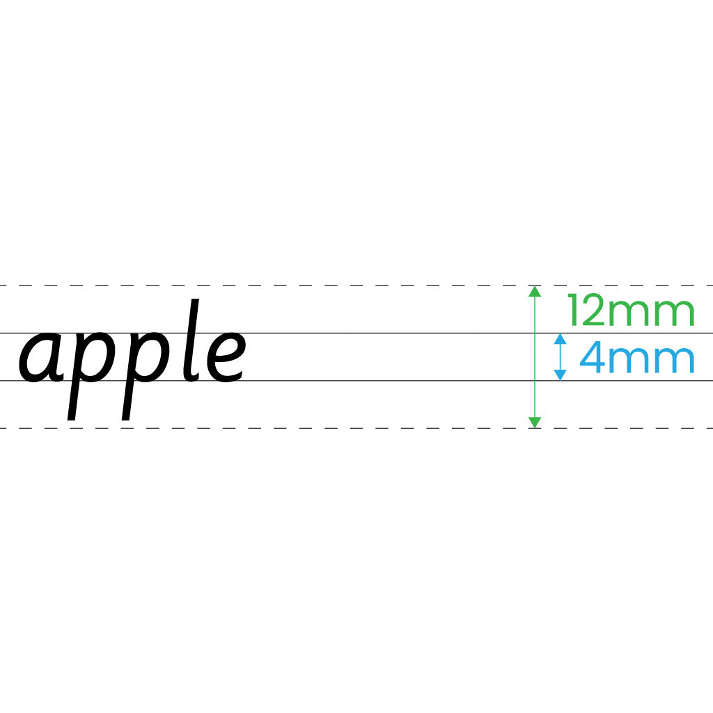 Manila school Handwriting Book A4 4mm Dashed ruling - Personalised