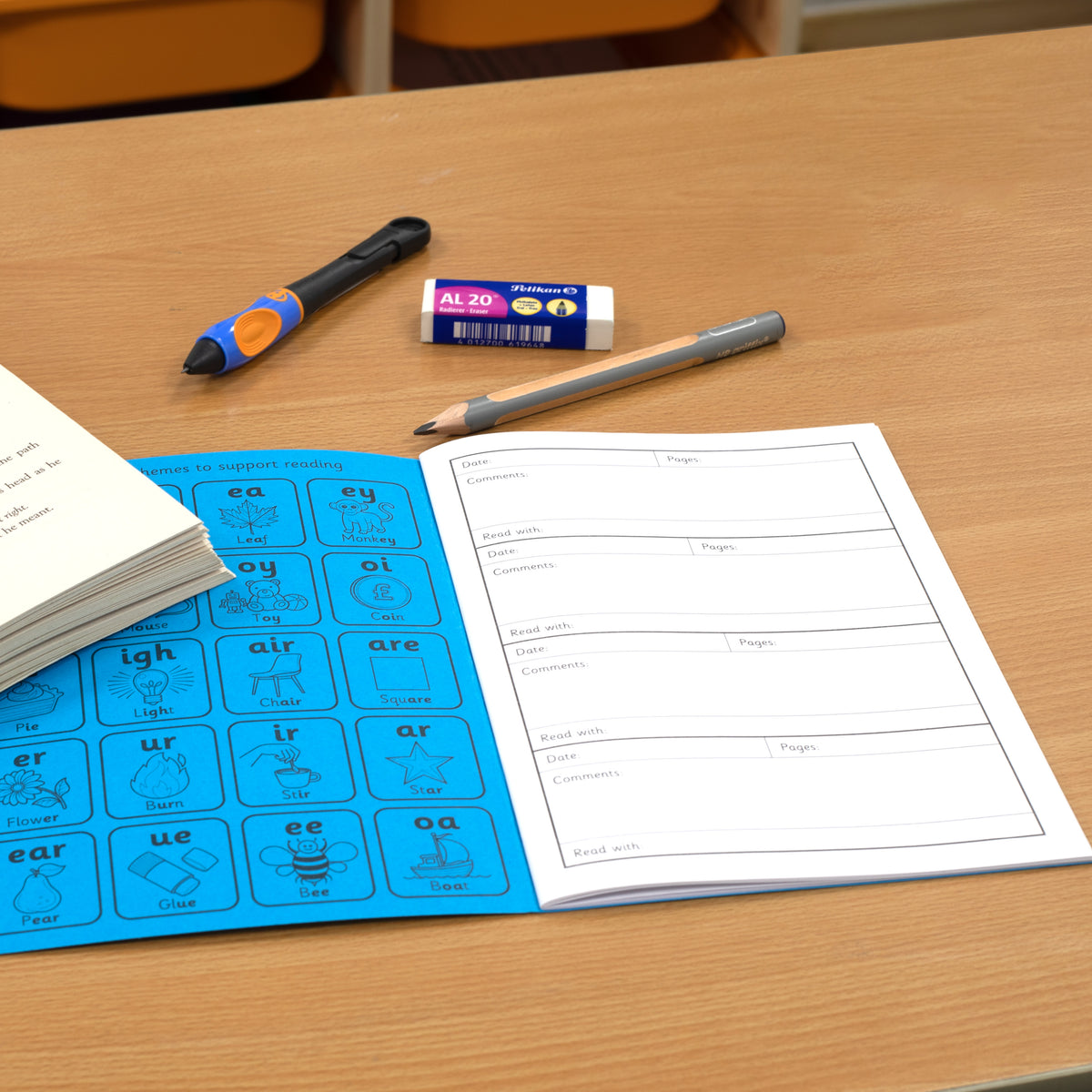 A5 Key Stage 1 Reading Record Book, 40 Page, Blue