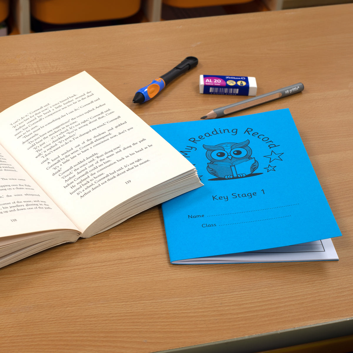 A5 Key Stage 1 Reading Record Book, 40 Page, Blue