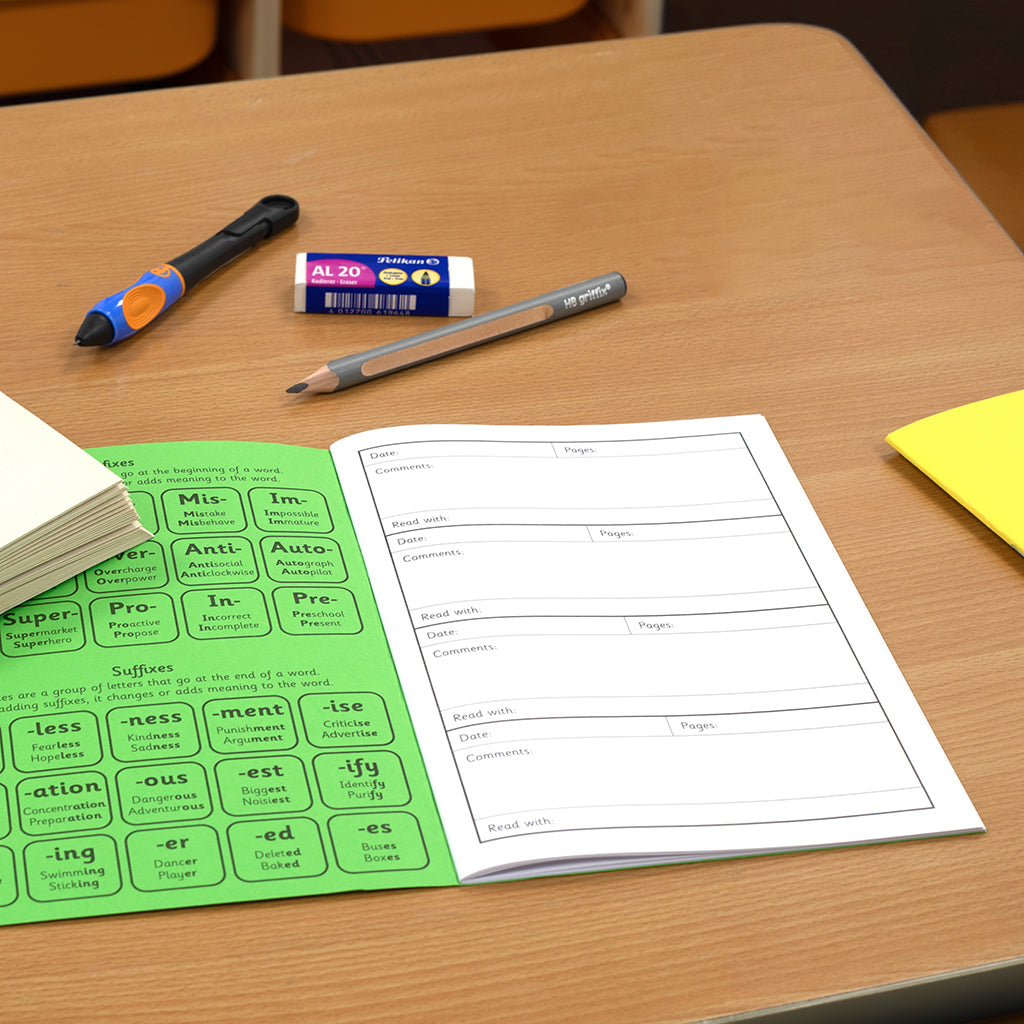 A5 Key Stage 2 Reading Record Book, 40 Page, Green