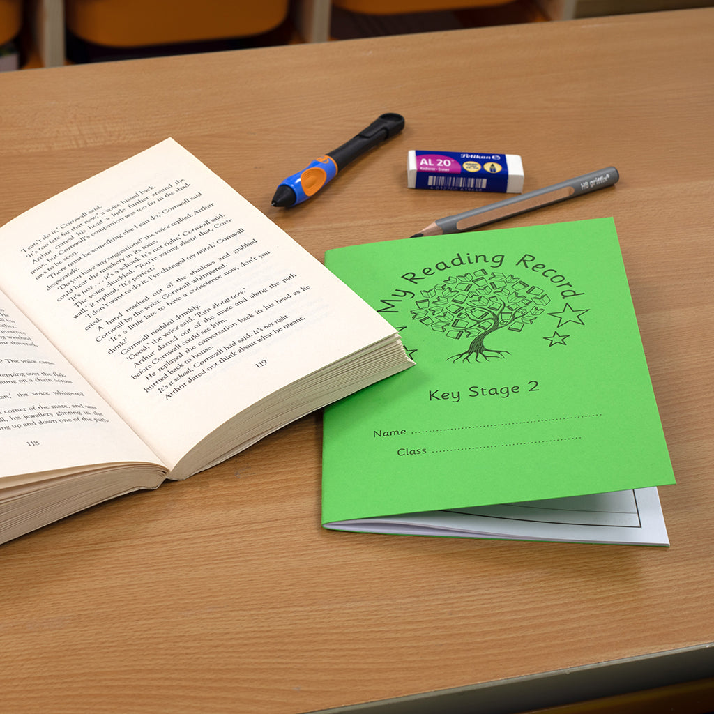 A5 Key Stage 2 Reading Record Book, 40 Page, Green
