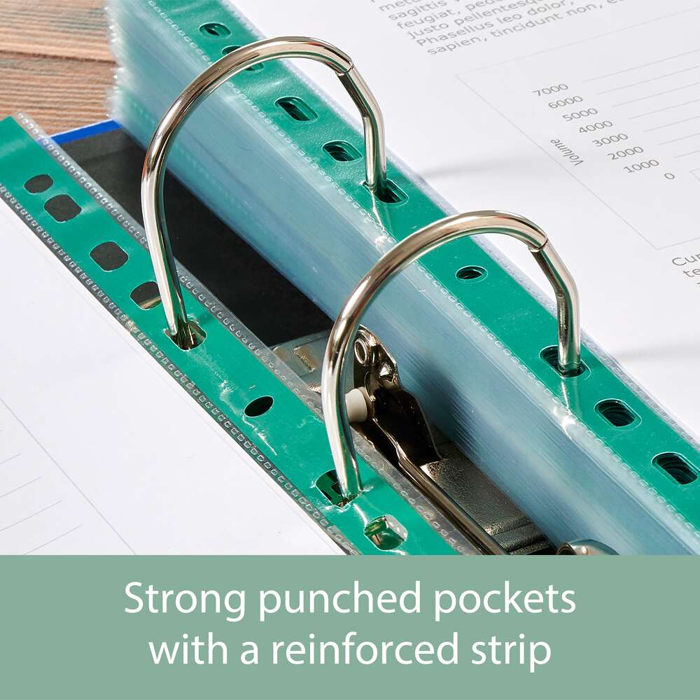 A4 Clear Plastic Punched Pockets - Packs of 100
