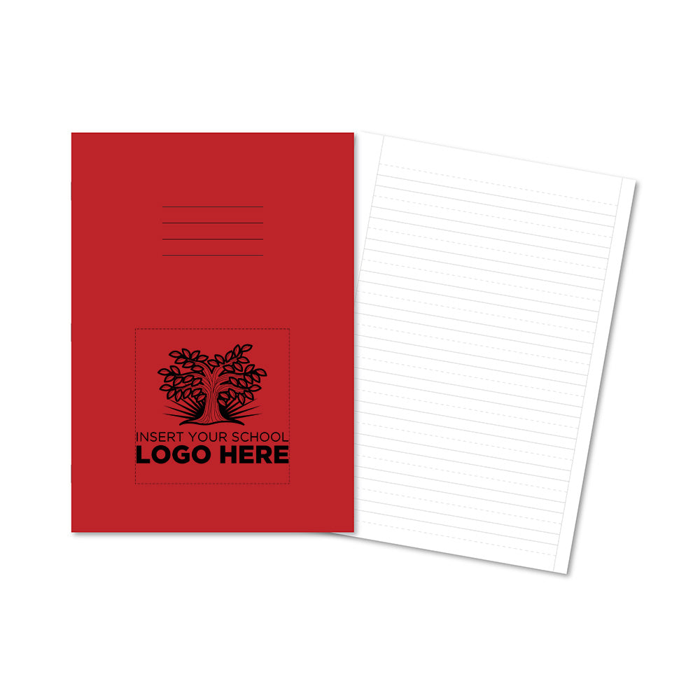 Hamelin A4 Exercise Book Stapled, Handwriting 8mm dashed ruling, 80 Page - Personalised