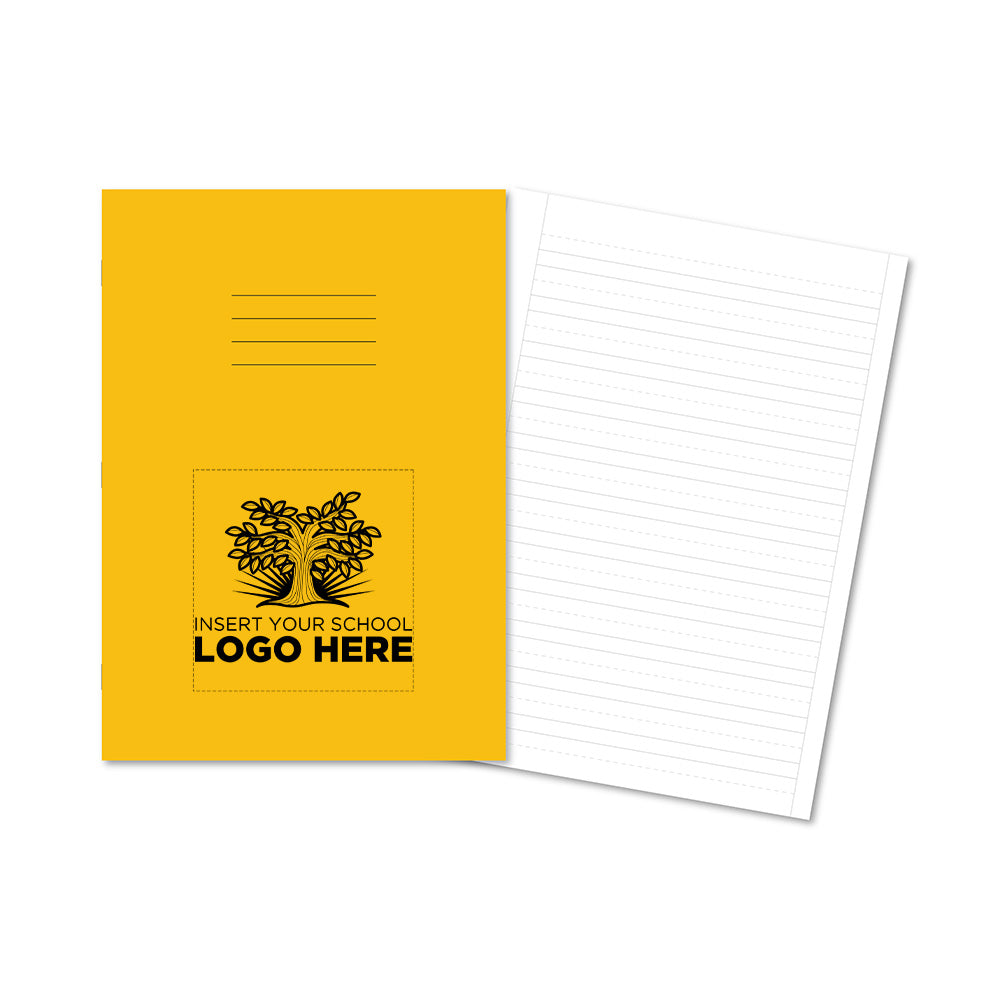 Hamelin A4 Exercise Book Stapled, Handwriting 8mm dashed ruling, 80 Page - Personalised