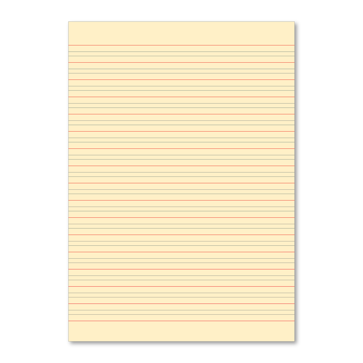 Manila School Handwriting Book A4 4mm Ruled and 16mm Intervals, Cream tinted paper - Without free personalisation