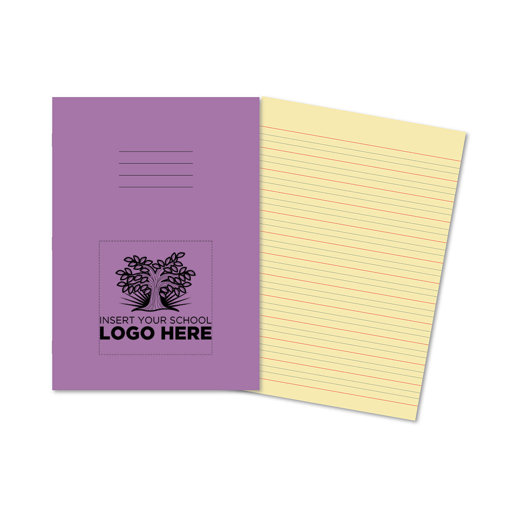Hamelin A4 Exercise book Stapled, Handwriting ruling 6mm 21mm intervals, cream paper, 80 page - Personalised