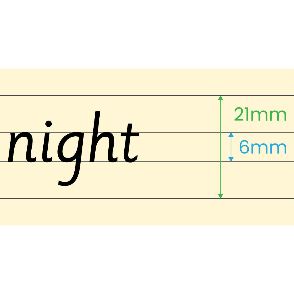 Manila School Handwriting Book A4 6mm Ruled and 21mm Intervals, Cream tinted paper - Personalised