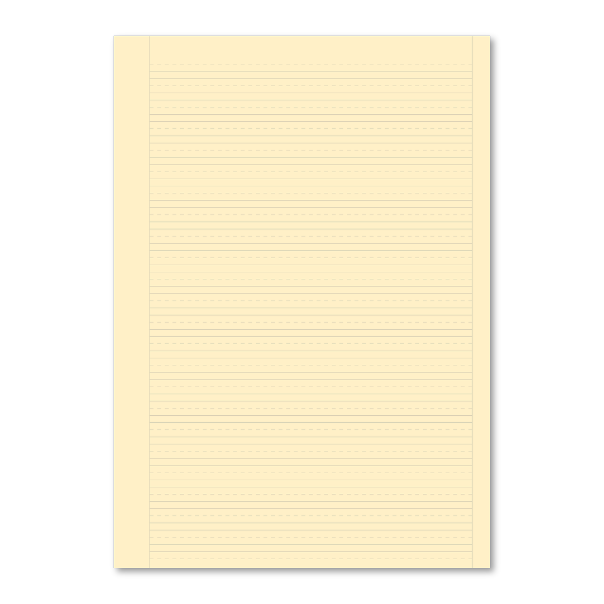 Manila School Handwriting Book A4 4mm Dashed Ruling, Cream Tinted Paper - Personalised