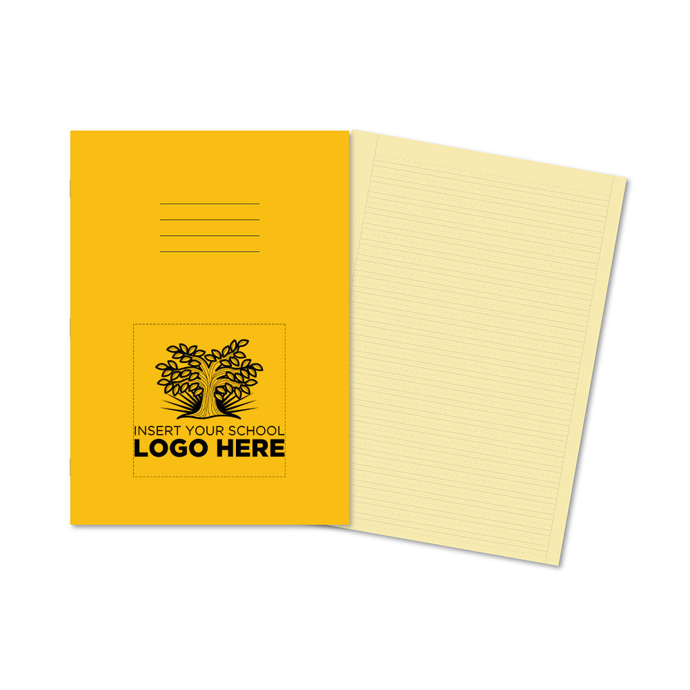 Hamelin A4 Exercise book Stapled, Handwriting ruling 4mm dashed, cream paper, 80 page - Personalised