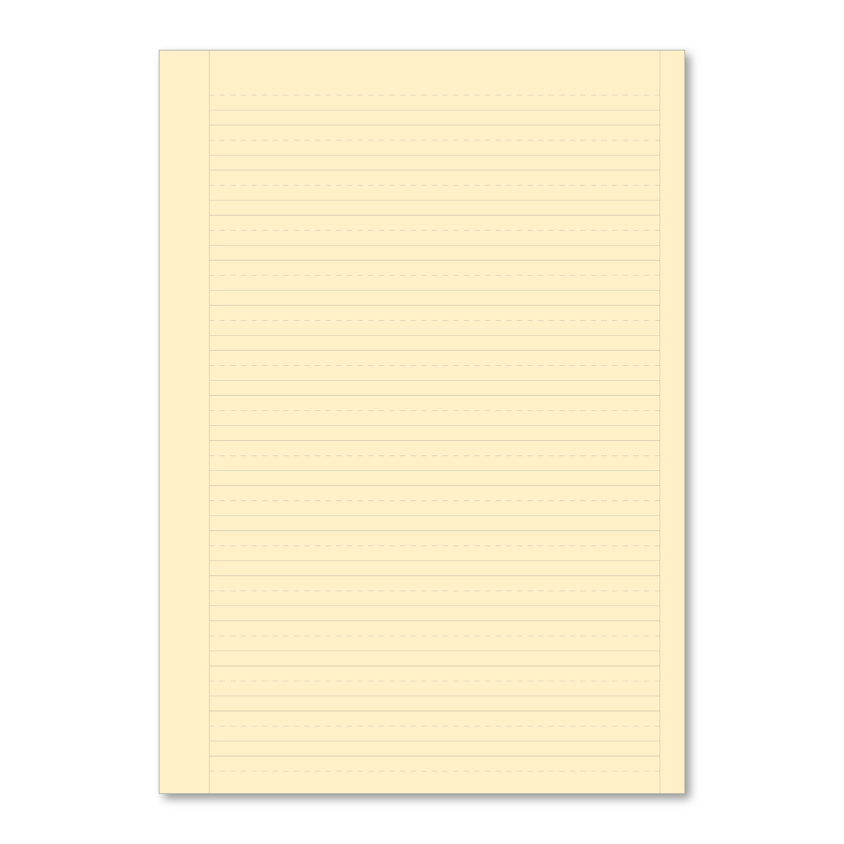 Manila school Handwriting Book A4 6mm Dashed ruling, Cream tinted paper - Personalised
