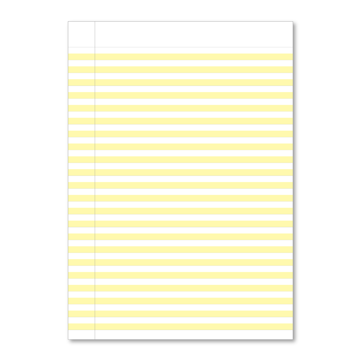 Manila School Handwriting Book 6mm Highlighted Yellow Ruling - Personalised