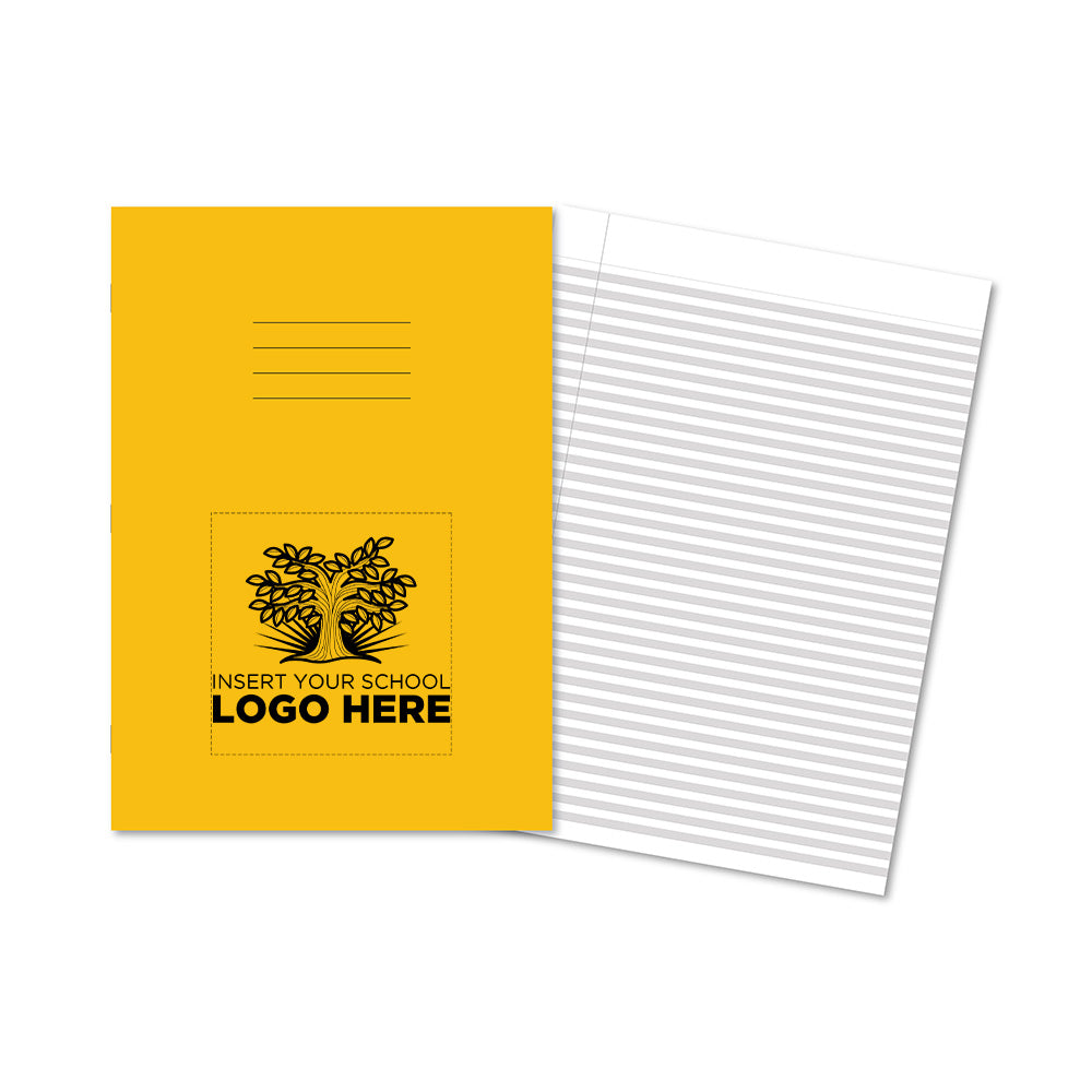 Hamelin A4 Exercise Book Stapled, Handwriting 4mm highlighted Grey ruling, 80 Page - Personalised