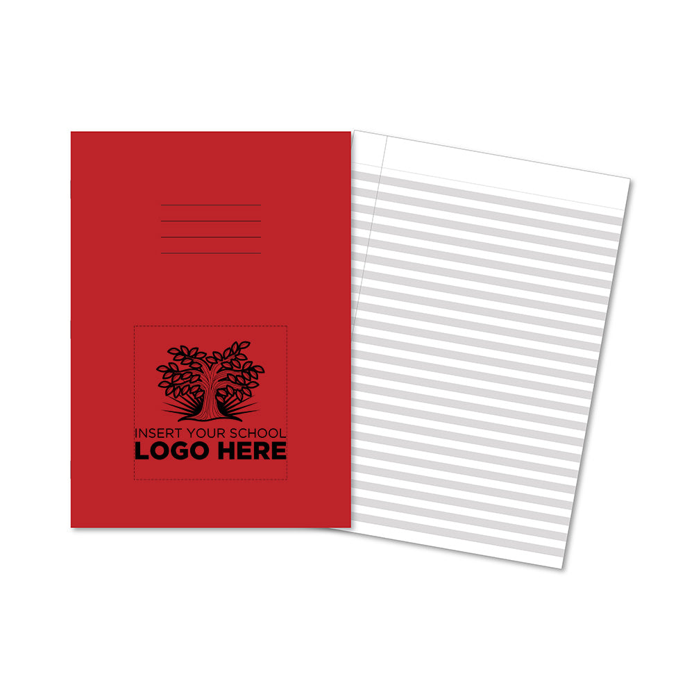 Hamelin A4 Exercise Book Stapled, Handwriting 6mm highlighted Grey ruling, 80 Page - Personalised