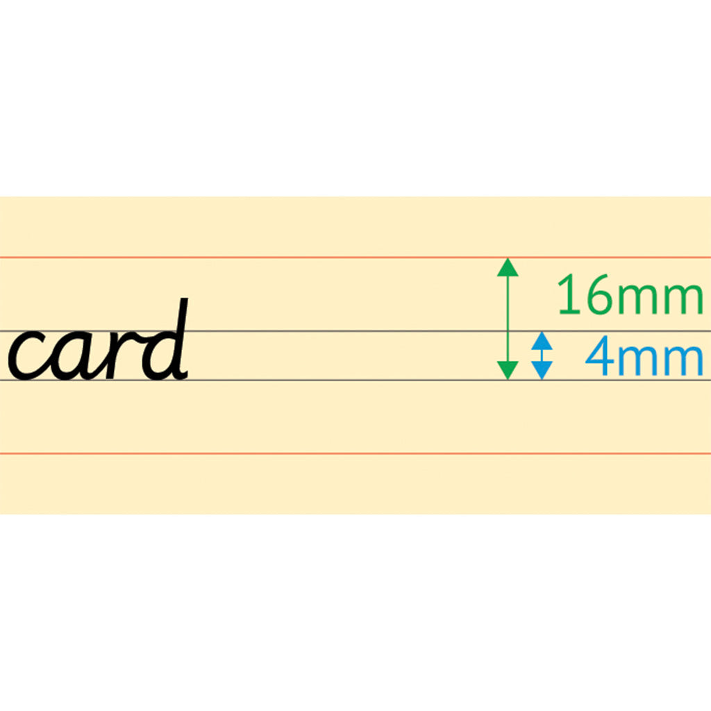 Hamelin A4 Exercise book Stapled, Handwriting ruling 4mm 16mm intervals, cream paper, 80 page - Personalised