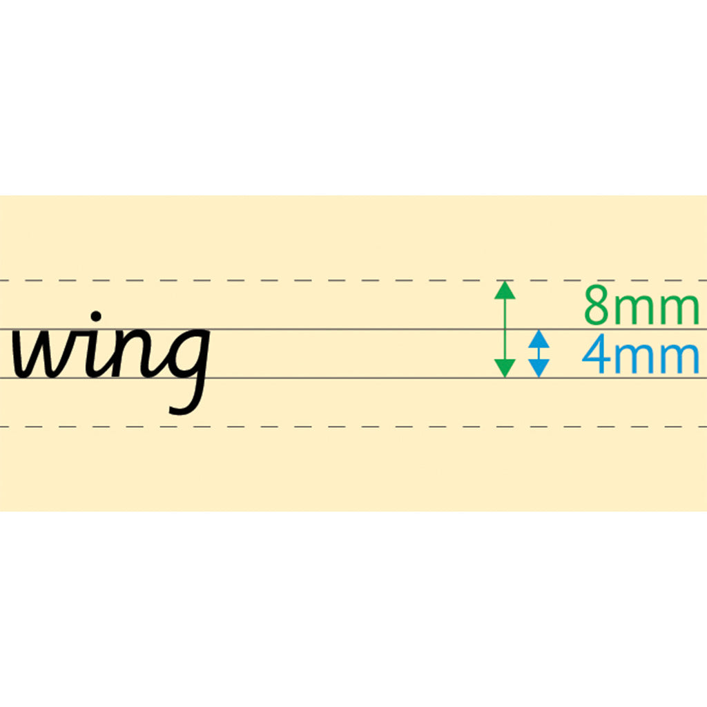 Hamelin A4 Exercise book Stapled, Handwriting ruling 4mm dashed, cream paper, 80 page - Personalised