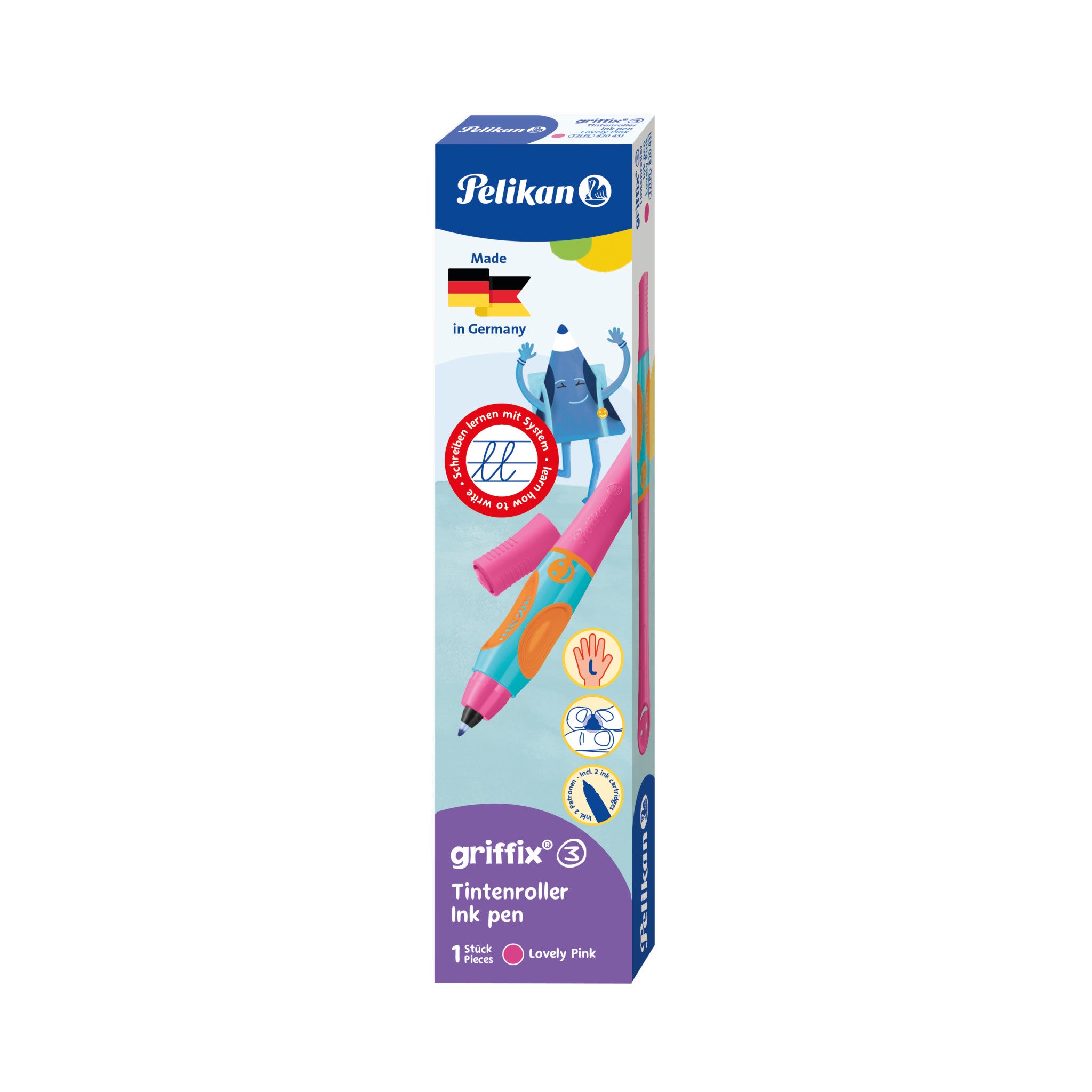 Pelikan 928028 Griffix Stilografica A Cartuccia D'Inchiostro Cancellabile Con Impugnatura Ergonomica Per Mancini - Fusto Rosso. Linea Griffix Learn To Write Pelikan 928028 Griffix Stilografica A Cartuccia D'Inchiostro Cancellabile Con Impugnatura Ergonomica Per Mancini - Fusto Rosso. Linea Griffix Learn To Write