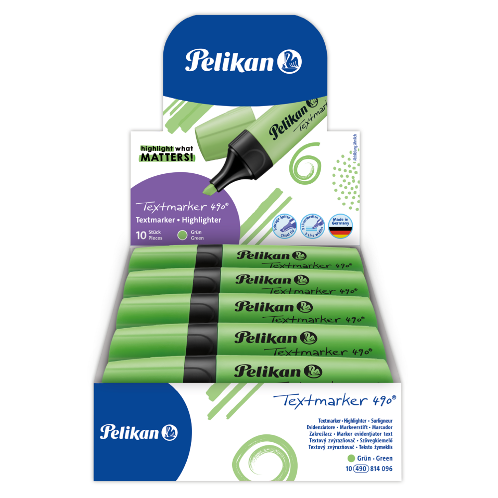 Pelikan Highlighter – Fluorescent Green - Pack of 10