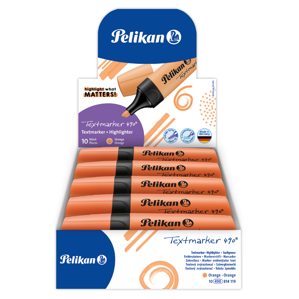 Pelikan Highlighter – Fluorescent Orange - Pack of 10