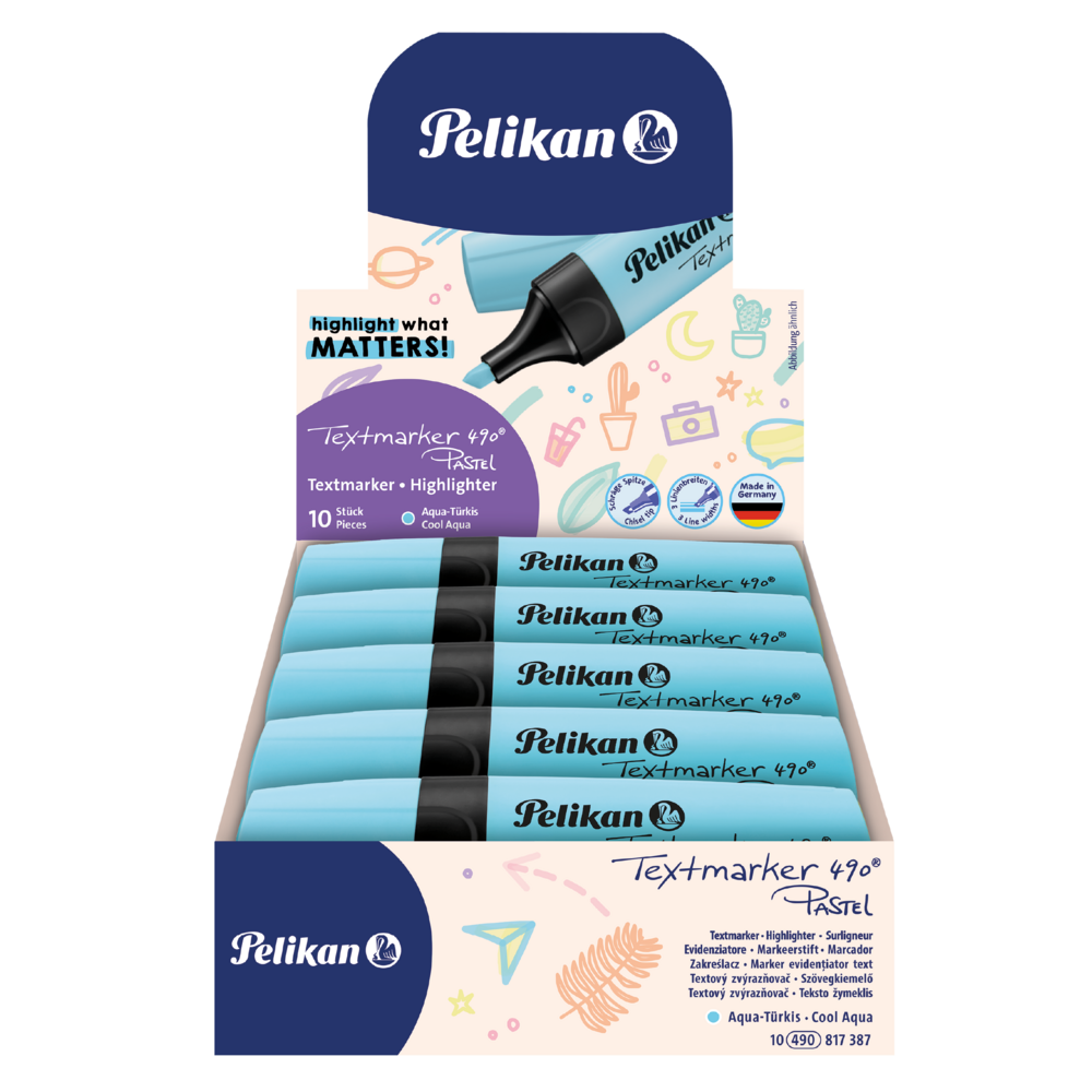 Pelikan Highlighter – Pastel Blue - Pack of 10