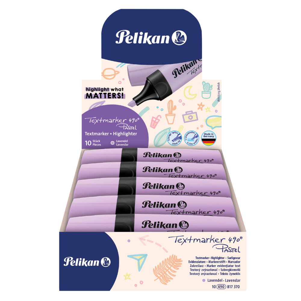 Pelikan Highlighter – Pastel Purple - Pack of 10