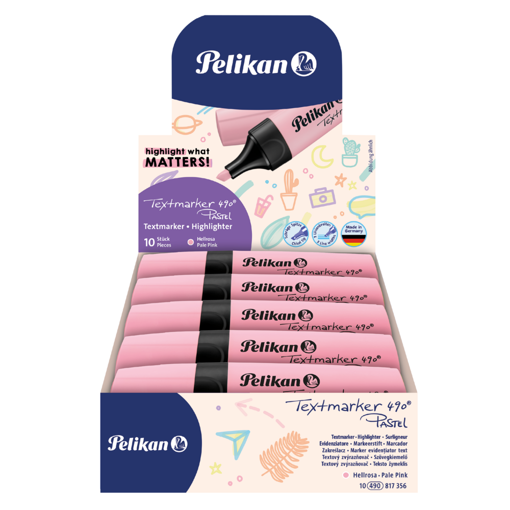 Pelikan Highlighter – Pastel Pink - Pack of 10