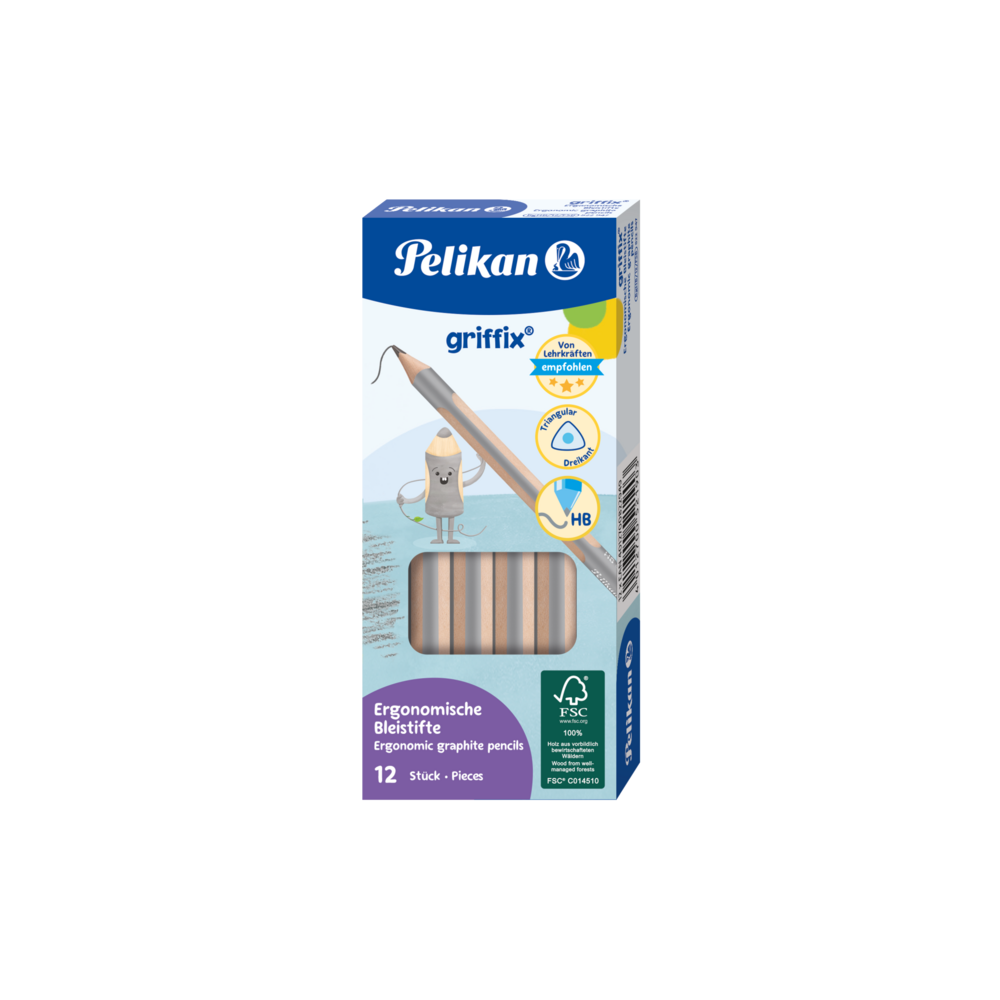 Pelikan Griffix Ergonomic Graphite HB pencils - Pack of 12