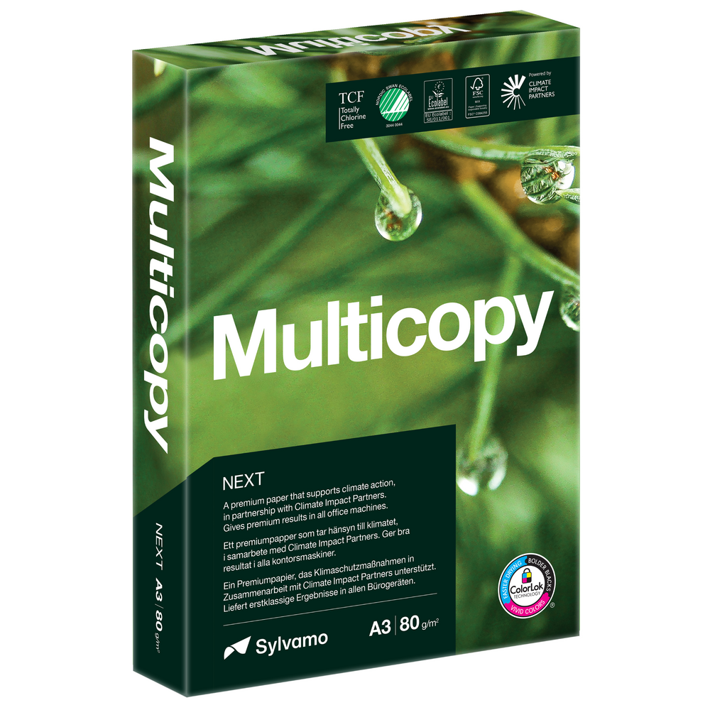 Multicopy Zero A3 80gsm Photocopier Paper - 5 ream box