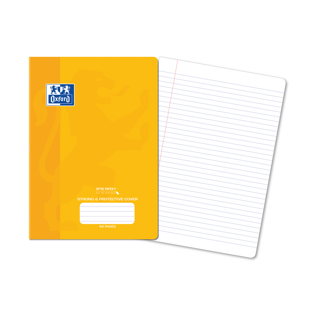 Oxford PP Cover A4 Exercise Book, 8mm Ruled & Margin, 96 Pages